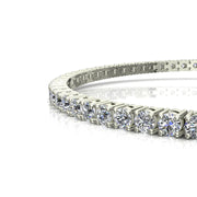 Bracelet diamants ronds 3.20 carats or blanc Ely
